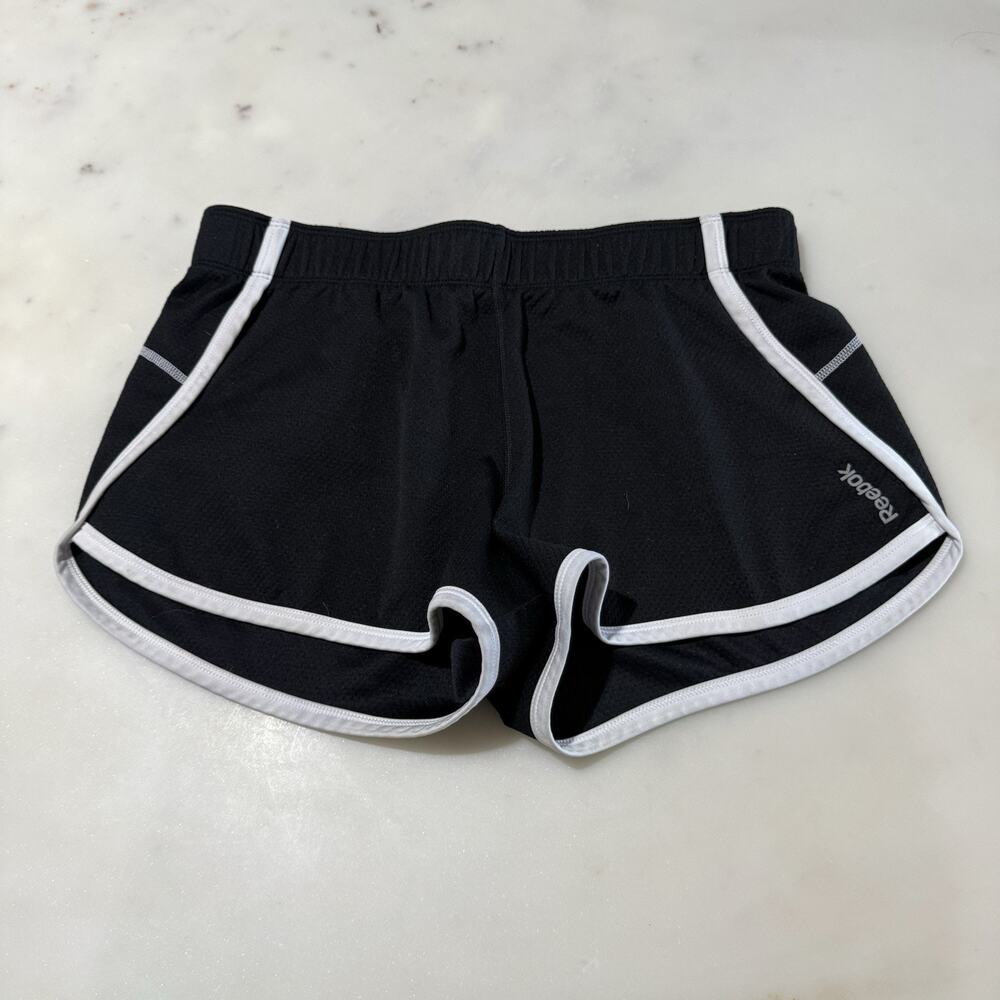 Reebok Women’s M Shorts Black White Activewear Athletic Speedwick Running